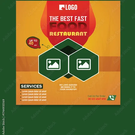 Poster, Print Modern Facebook Cover Design Template for Business Page,Creative Facebook Banner, 35x40 cm