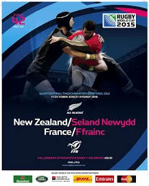 Zealand V France Qf2 - Rwc 2015 Official Programme 17 Oct, Cardiff