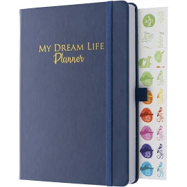 Daily, Weekly & Monthly Life Planner to Help You Achieve Your Goals and Increase your Productivity, A5 Hardcover Undated 6 months Diary