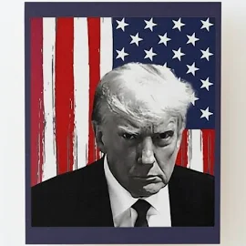 Trump Mugshot donald trump Wood Mounted Print