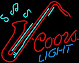 Coors Light Saxophone Neon Sign
