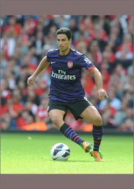 A4 Poster. Mikel Arteta Focused: Liverpool vs Arsenal, Premier League - Arsenal Pics