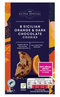 ASDA Extra Special Sicilian Orange & Dark Chocolate Cookies
