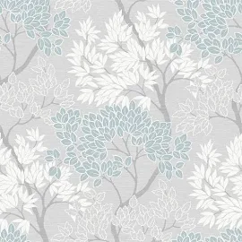 Fresco Lykke Tree Wallpaper Sky Blue