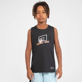 Tarmak Kids Sleeveless Basketball Jersey T500 - Black - 10-11 Years