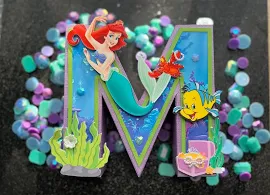 3D Letters The little mermaid aerial , Custom 3D letter, Mermaid 3D letter, Numbers 3D, Letters bedroom decor, Letters birthday