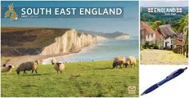 South East England A4 Calendar 2022 with England A5 Diary + Exclusive Diary Pen