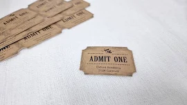 Personalized ADMISSION TICKETS for Events / Concert / Party / Gala / Museum (Set of 50/100/200)