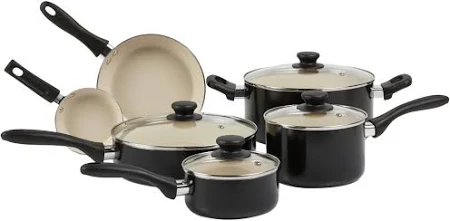 Amazon Basics 11-Piece Ceramic Non-Stick Pots and Pans Set