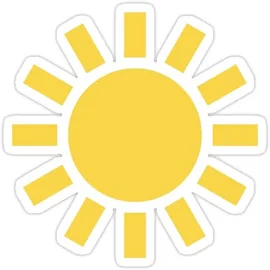 Classic Weather Symbol - Sun bbc Sticker