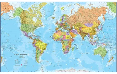 World Wall Map Political
