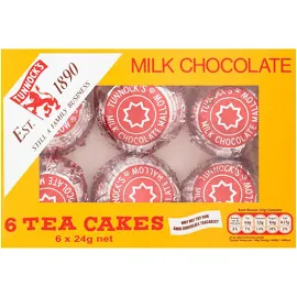 Tunnocks Milk Chocolate Tea Cakes 6 x 24G 5010975030020