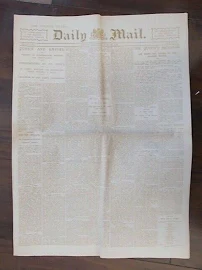 Vintage Newspaper Daily Mail June 23rd 1897 Queen Victoria Diamond
