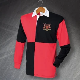 1970 Nottingham Forest Shirt | Embroidered Football Rugby Shirts Black Red White / XL