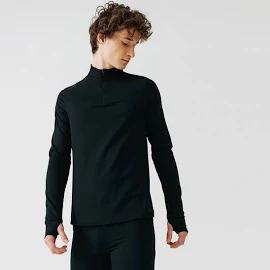 Kalenji Men's Warm Long-sleeved Running T-Shirt Black - S
