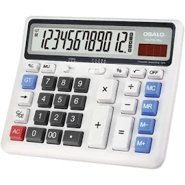 OSALO Large LCD 12 Digit Calculator