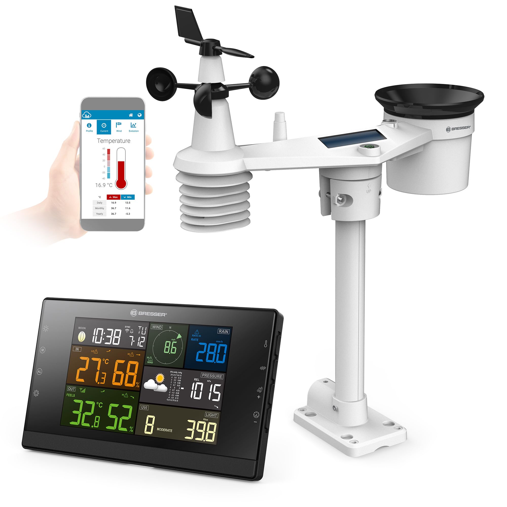 Bresser Profi-WSC Wi-Fi Weather Station with 7-in-1 Sensor