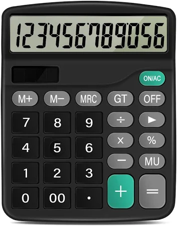 lohey Calculator, 12 Digit Desk Calculators with Large Display and Big Sensitive Button, Solar and Battery Dual Power, Large Calculator Stationery for