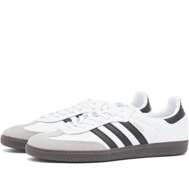 Adidas Samba OG Sneakers in White/Core Black, Size UK 9 | END Clothing