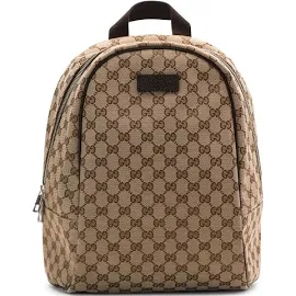 Gucci Top Zip Backpack Monogram GG Beige/Brown