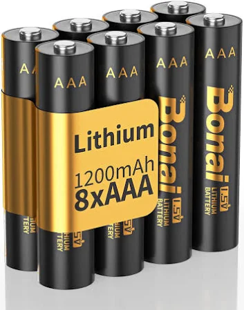 BONAI Batterie al litio AAA Non Ricaricabili 1,5V 1200mAh Batterie