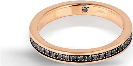 Veretta Girodito In Oro Rosso 9Kt E 43 Diamanti Black