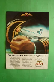 1972 Pubblicità Vintage Bea Airways Airlines British Benvenuti In