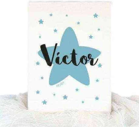 Tela decorativa Personalizzata con Stelle Blu