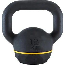 Kettlebell Domyos 12kg Nero / Giallo