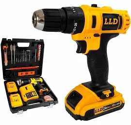 trapano Avvitatore a percussione doppia Batteria litio 24V Valigia 16 Accessori