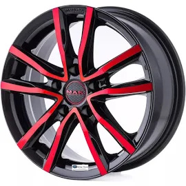 CERCHIO in lega MAK Milano per Mini 7X17 5X112 Black and Red C3D