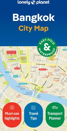 Bangkok City Map 2ed -anglais- Lonely Planet