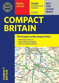 Philips Maps Philips Compact Britain Road Atlas Book Nuovo