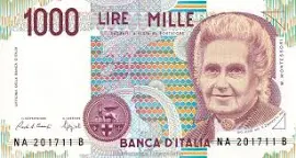 Repubblica Italiana - 1000 Lire Montessori 1990 Serie Na Fds / Unc