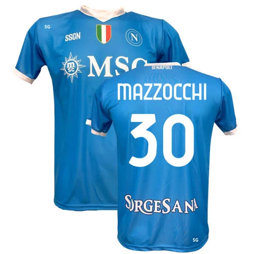 Maglia Mazzocchi 30 Napoli 2025/26 Home Versione ufficiale adulti e bimbi. SSC Napoli. Squadre italiane