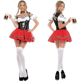 2023 Nuovo Oktoberfest Beer Maid Costume Tedesco Bavarese Dirndl Dress Carnevale Cosplay Fancy Dresses M Blue