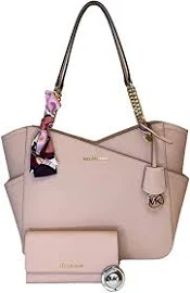 Michael Kors Jet Borsa a spalla piu` Portafoglio da Donna in pelle Powder Blush