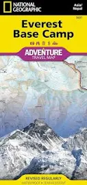 National Geographic Maps Everest Base Camp Nepal Map