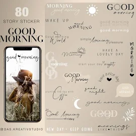 80+ Instagram Story Sticker buongiorno buona notte tutti i giorni Basic Daily coffee Clipart digital png