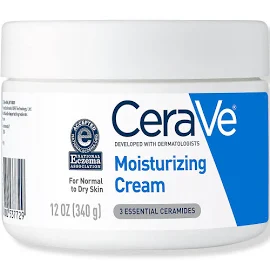 Cerave crema idratante per pelli da normali a secche con ceramidi, 12,0 oz