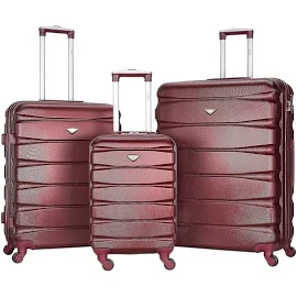 4 Wheel Case Suit Cabin Hold Lugga Approved Burgundy Set of 3
