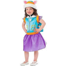 Costume Everest per Ragazze - 2023 Carnevale di Purim e Halloween Paw Fancy Dress Outfit per bambini Rosa 5-6 Years Old