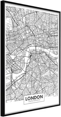 KunstLoft: Poster Mappa della Città 20x30 cm