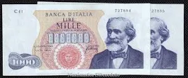 Repubblica - 1000 Lire 1966 Verdi I° Tipo Fds / Unc - 2 Consecutive -