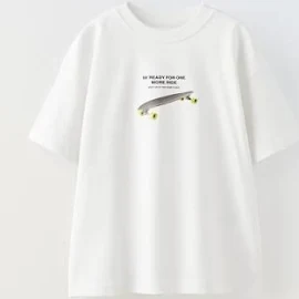 Zara - T-shirt Longboard - Bianco - Unisex