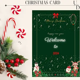 Biglietto di buon Natale, biglietto di felice anno nuovo, biglietto di Natale digitale, biglietto di Natale con caramelle stampabile, download digital