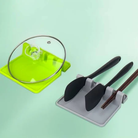 Set da 2 Supporto in Silicone da Cucina – Organizzatore Multifunzionale per Utensili e Coperchi Senza Forature 询问 ChatGPT