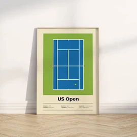 US Open - Poster di tennis minimalista - Poster di tennis del Grande Slam - Grand Slam - poster di tennis - Idea regalo per il tennis - Regalo US Open