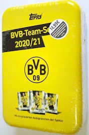 Borussia Dortmund BVB 2020-21 Tin Team Set 30 Cards Haaland Reyna Sancho Topps