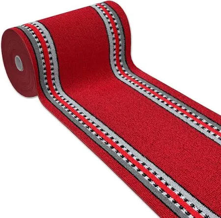 Tappeto Cucina 57x180 cm Antiscivolo 100% Made in Italy Passatoia Corsia Bordata Ingresso Lavabile Bordeaux